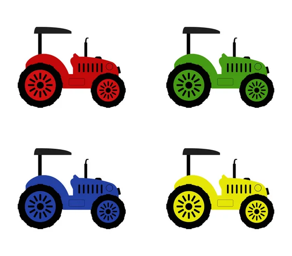 Traktor Illustration Vit Bakgrund — Stock vektor