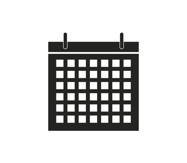 Ikona Kalendarza Białym Tle — Wektor stockowy