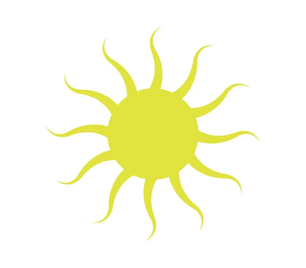 Icône Soleil Sur Fond Blanc — Image vectorielle