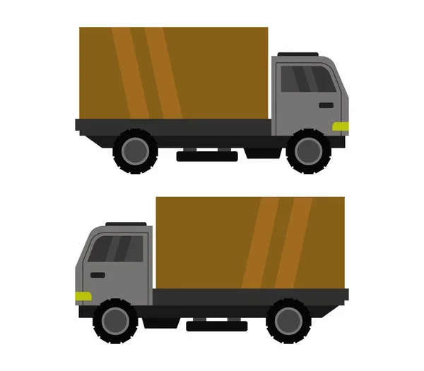 Camion Livraison Sur Fond Blanc — Image vectorielle