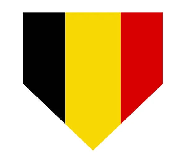 Bandiera Belgium Sfondo Bianco — Vettoriale Stock