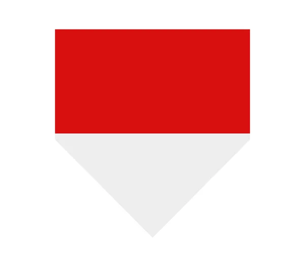 Прапор Індонезії Білому Тлі — стоковий вектор