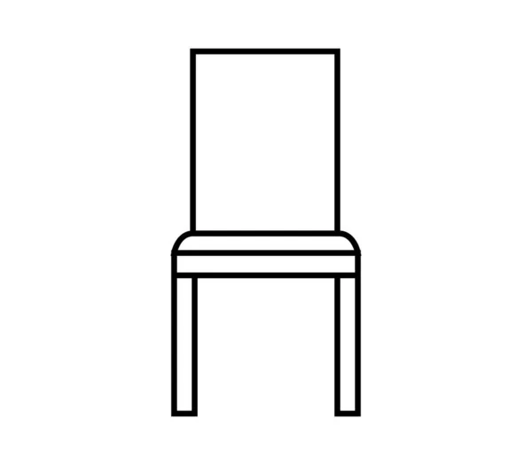 Chair Icon White Background — Stock Vector