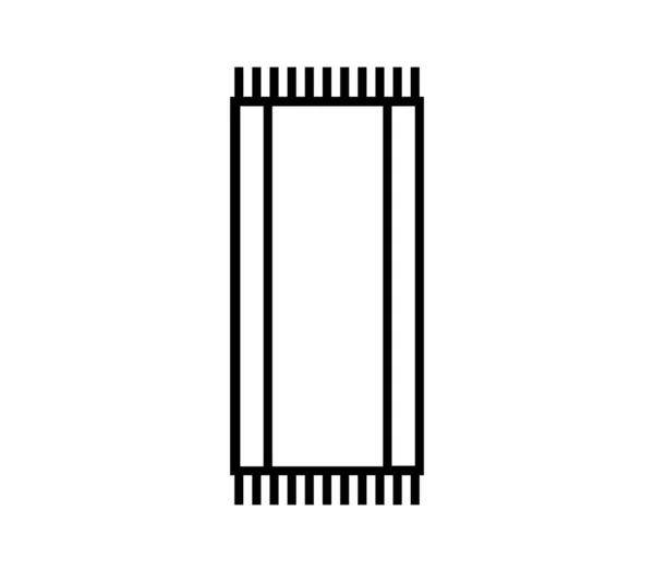 Zee Tafelkleed Pictogram Geïllustreerd Een Witte Achtergrond — Stockvector