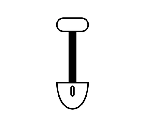 Лопата Значок Білому Тлі — стоковий вектор