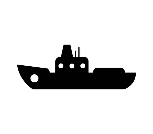 Boot Pictogram Geïllustreerd Vector Witte Achtergrond — Stockvector