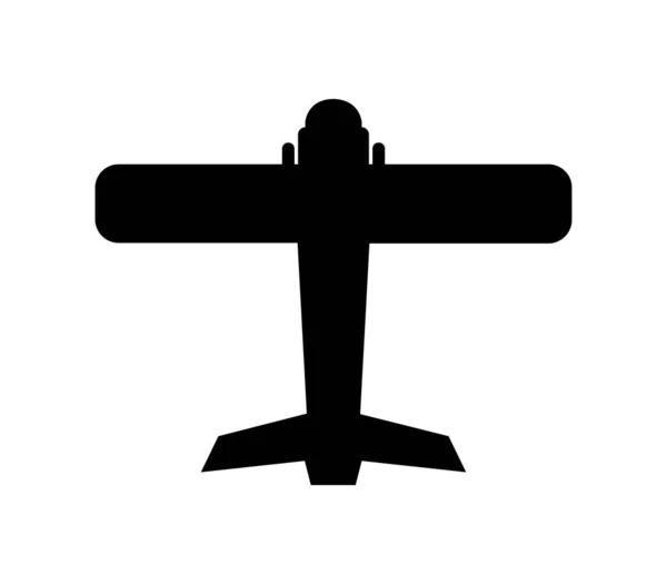 Ícone Avião Ilustrado Vetor Sobre Fundo Branco — Vetor de Stock