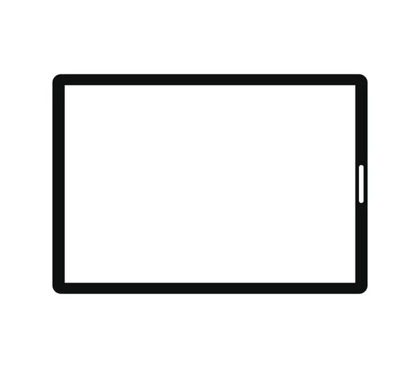 Ícone Tablet Fundo Branco — Vetor de Stock