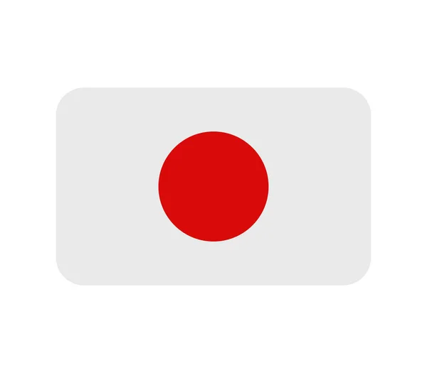 白い背景の日本国旗 — ストックベクタ