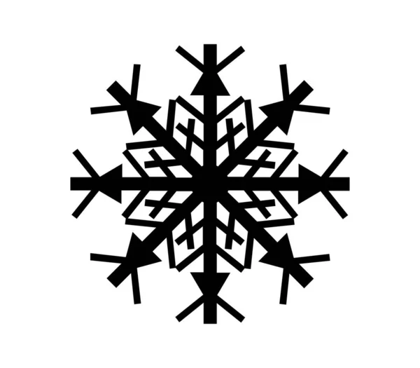 Snowflake Icon Illustrated Vector White Background — Διανυσματικό Αρχείο