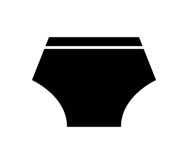 Ikon Underkläder Vit Bakgrund — Stock vektor