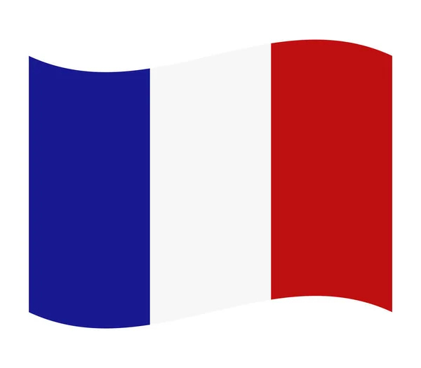 Bandera Francia Sobre Fondo Blanco — Vector de stock