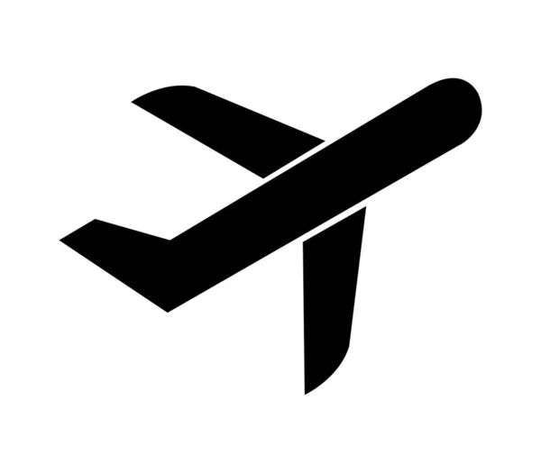 Icono Avión Ilustrado Vector Sobre Fondo Blanco — Vector de stock