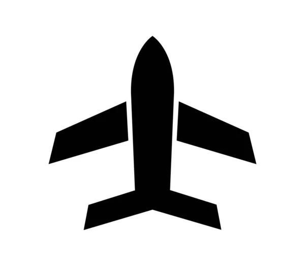 Ícone Avião Ilustrado Vetor Sobre Fundo Branco —  Vetores de Stock
