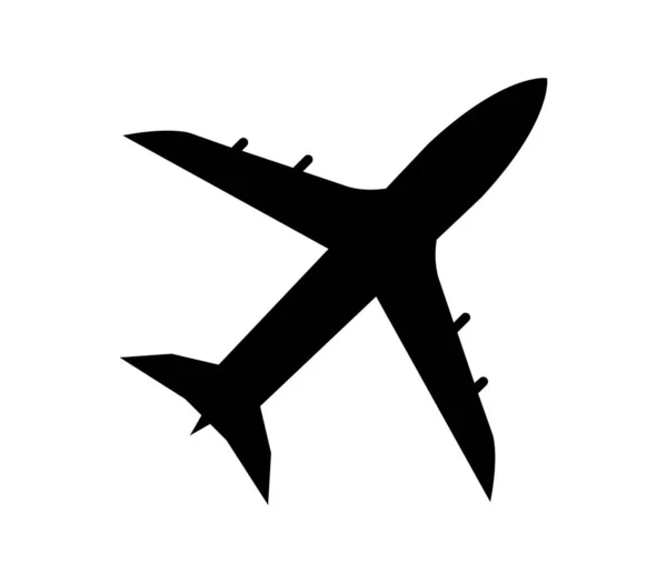Плоский Значок Літака Білому Тлі Векторні Ілюстрації — стоковий вектор