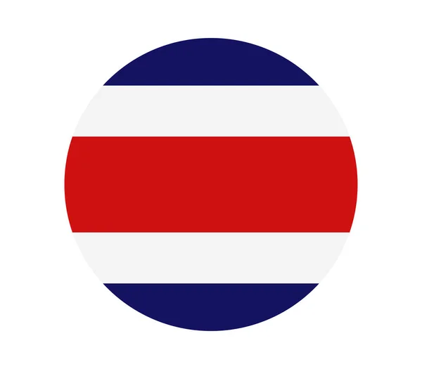 Bandera Costa Rica Sobre Fondo Blanco — Vector de stock