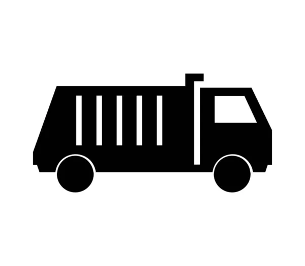 Garbage Truck Icon Illustrated Vector White Background — Stock Vector