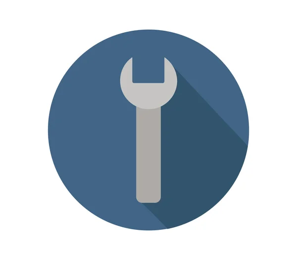 Wrench Icon White Background — Stok Vektör