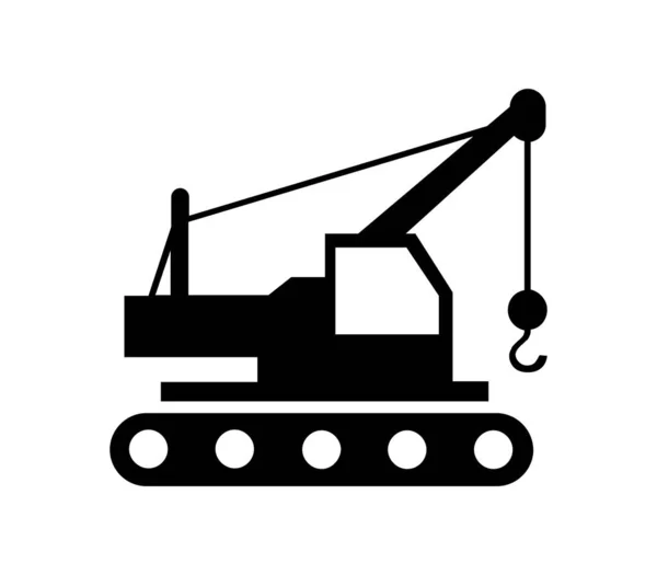 Crane Icon Illustrated Vector White Background — Διανυσματικό Αρχείο