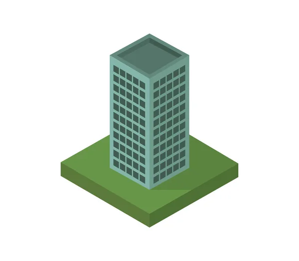 Felhőkarcoló Ikon Vektor Illusztráció — Stock Vector