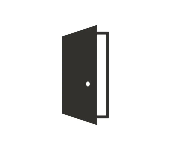 Ikon Pintu Pada Latar Belakang Putih - Stok Vektor