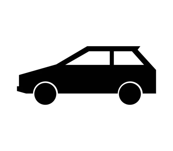 Coche Ilustrado Vector Sobre Fondo Blanco — Vector de stock