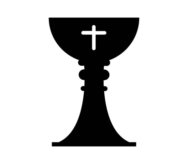 Icono Copa Cristiana Ilustrado Vector Sobre Fondo Blanco — Vector de stock