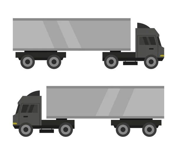 Vrachtwagen Auto Een Witte Achtergrond — Stockvector