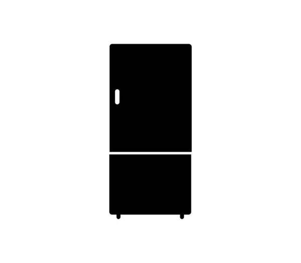 Refrigerator Flat Icon White Background Vector Illustration — Stock Vector