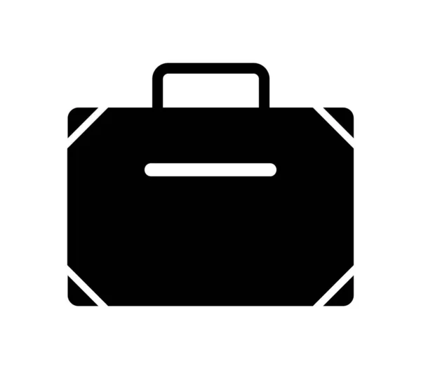 Vacation Suitcase Icon Illustrated Vector White Background — Διανυσματικό Αρχείο