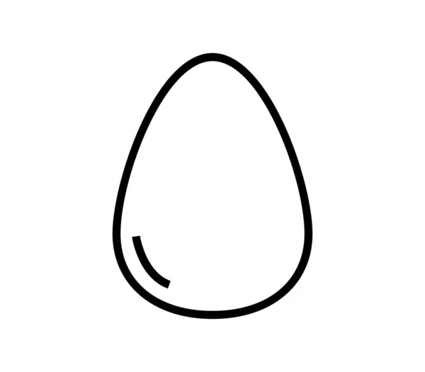 白い背景の上の卵アイコン — ストックベクタ