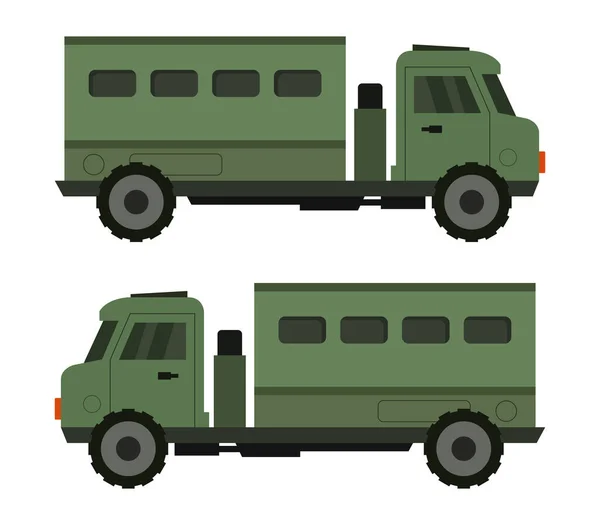 Jeep Militar Sobre Fondo Blanco — Vector de stock