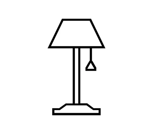 Bedside Lamp Icon White Background — Stock Vector