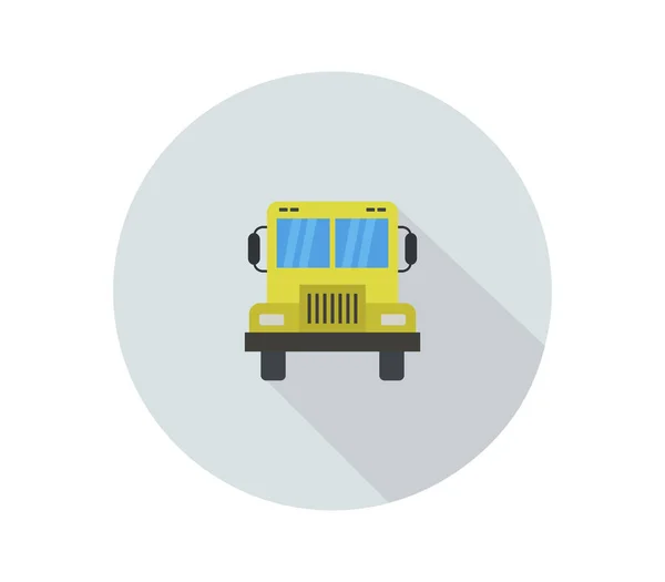 白い背景を持つスクールバスは — ストックベクタ