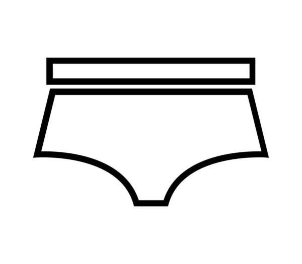 Ikona Strojów Kąpielowych Ilustrowana Białym Tle — Wektor stockowy