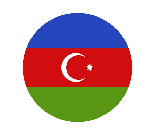 Drapeau Azerbaïdjan Sur Fond Blanc — Image vectorielle