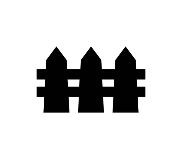 Kerítés Ikon Illusztrált Vektor Fehér Háttér — Stock Vector