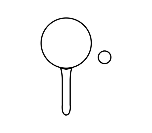 Ping Pong Icon White Background — Stock Vector