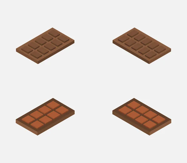 Schokoladen Symbol Auf Weißem Hintergrund — Stockvektor