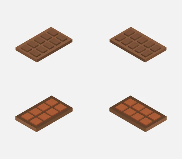 Icono Del Chocolate Fondo Blanco — Vector de stock