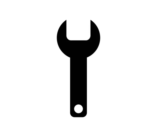 Schraubenschlüssel Symbol Vektor Auf Weißem Hintergrund Dargestellt — Stockvektor