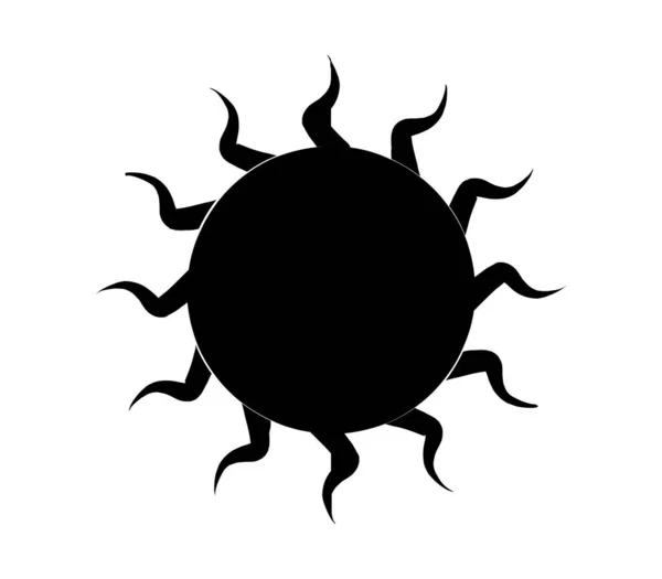 Sonnensymbol Vektor Auf Weißem Hintergrund Dargestellt — Stockvektor