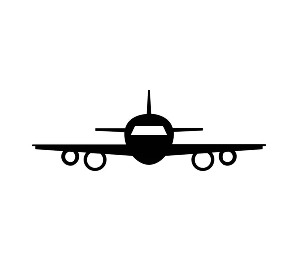 Flugzeug Flaches Symbol Auf Weißem Hintergrund Vektorillustration — Stockvektor