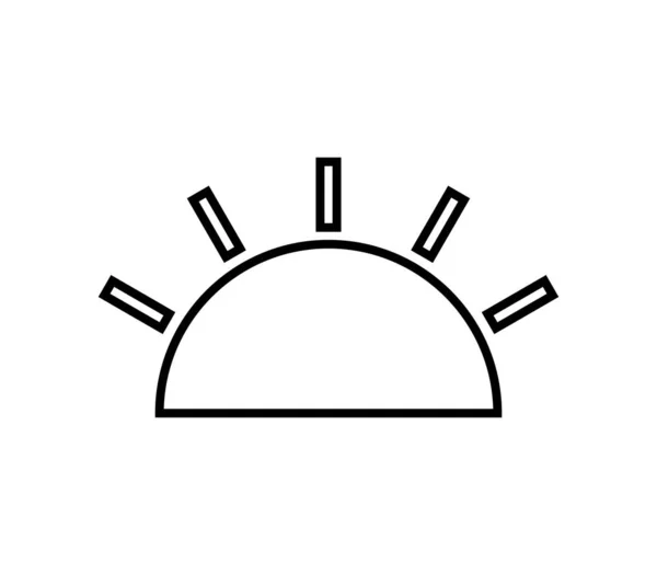 Sonnenuntergang Symbol Auf Weißem Hintergrund — Stockvektor