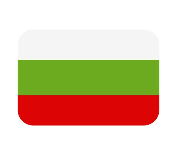 Flaga Bułgarska Białym Tle — Wektor stockowy