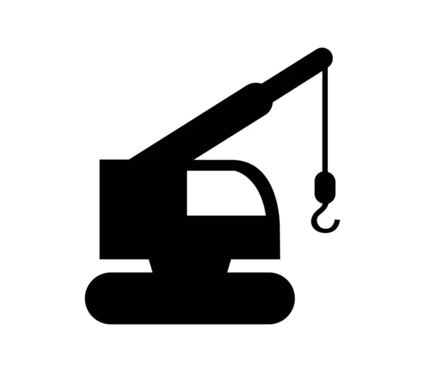 Crane Icon Illustrated Vector White Background — Stock vektor