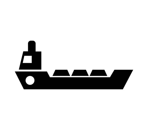 Ship Icon Illustrated Vector White Background — Stock Vector