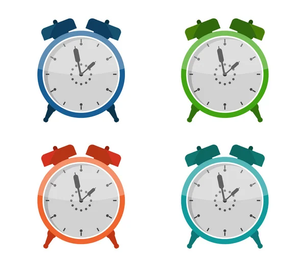 Ilustración Vectorial Relojes Alarma — Archivo Imágenes Vectoriales