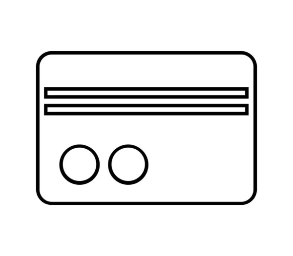 Icono Tarjeta Crédito Sobre Fondo Blanco — Vector de stock