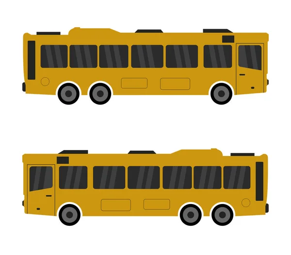 Ilustración Los Autobuses Fondo Blanco — Vector de stock